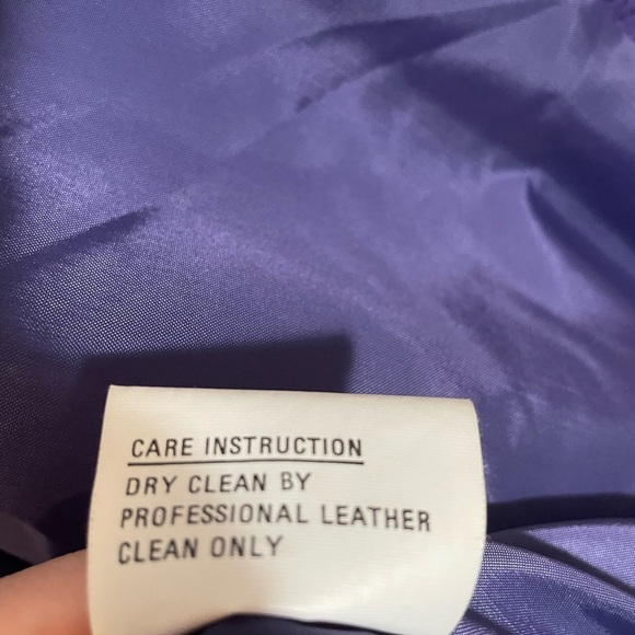 Vintage Learsi Genuine Purple Leather Jacket 80’s-90’s, Size Medium Unisex - Picture 8 of 11